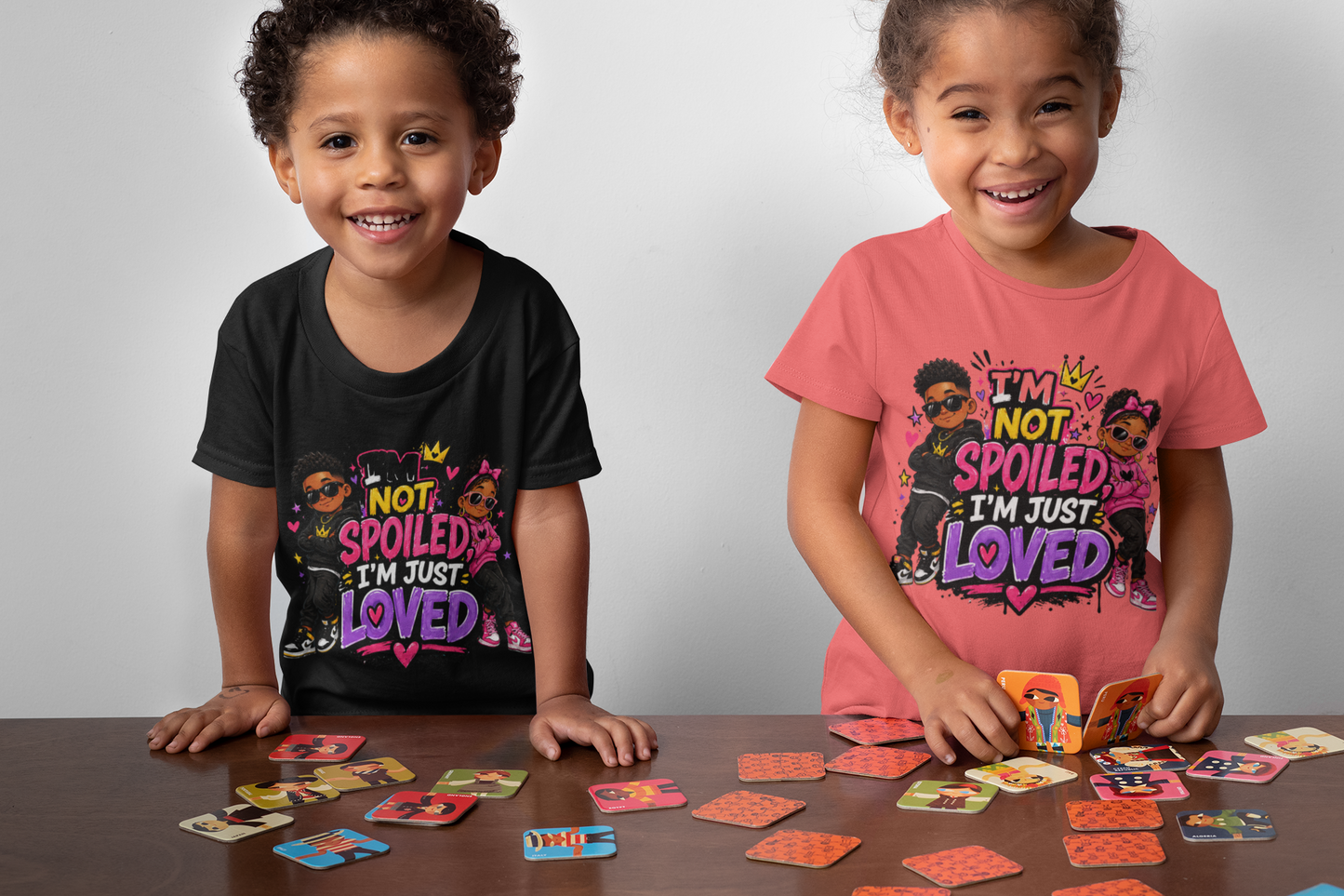 “I’m Not Spoiled, I’m Just Loved” Kids Graphic Tee