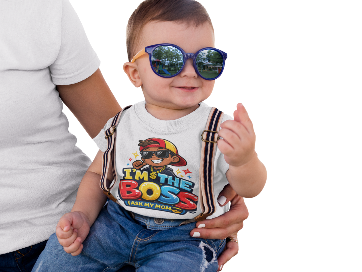“I’m The Boss (Ask My Mom)” Kids Graphic Tee