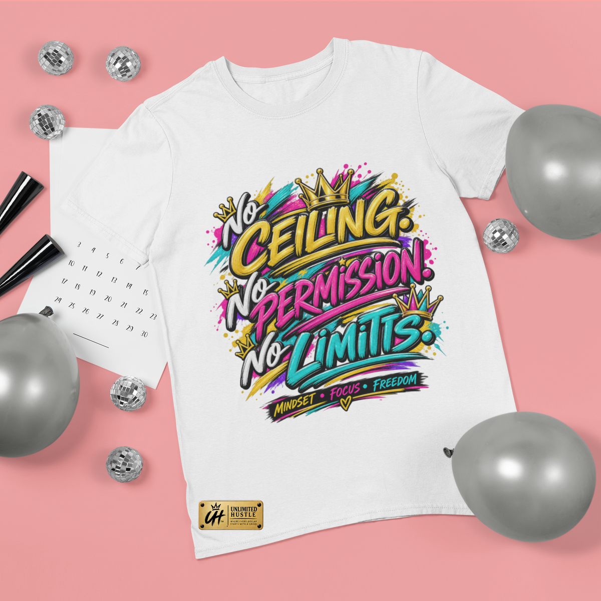 No Ceiling. No Permission. No Limits. T-Shirt