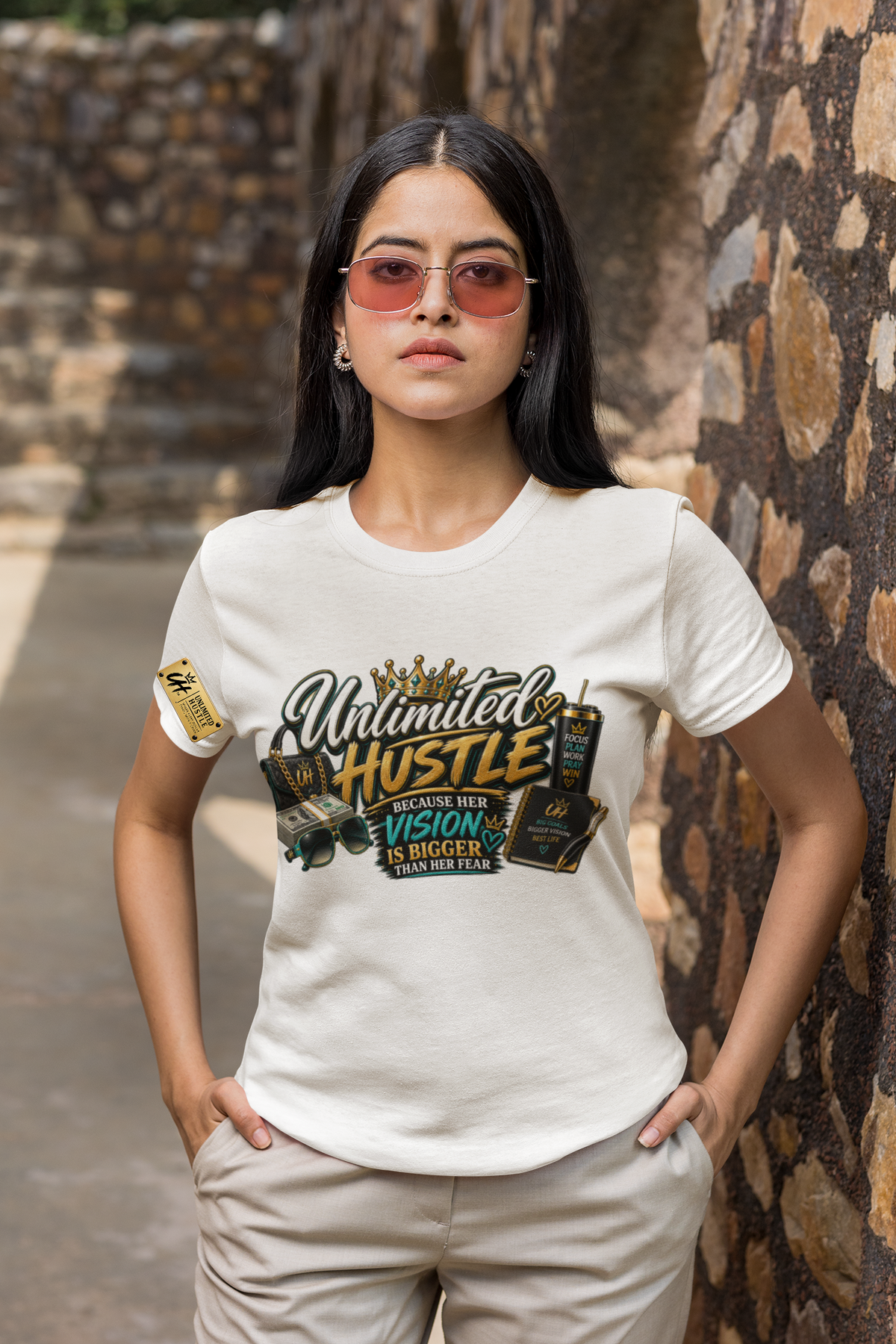 Unlimited Hustle — Because Her Vision Is Bigger Than Her Fear T-Shirt